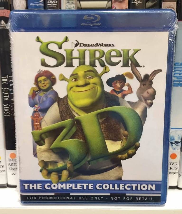 New Unopened DreamWorks Shrek 3D THE COMPLETE COLLECTION Blu-ray 3D