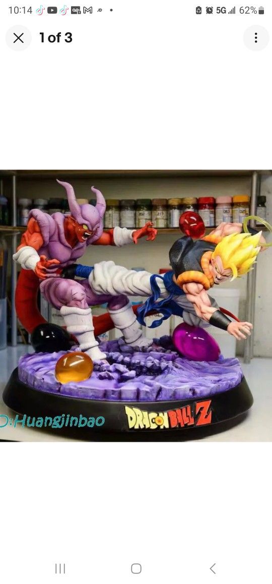 DBZ Dragon Ball Z Gogeta VS Janemba Model Painted Model Statue Shogun Studios