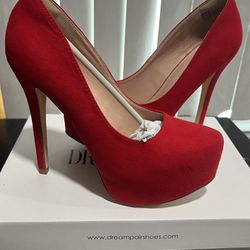 Woman’s Red High Heels .