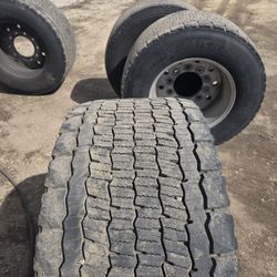 4x RIMS FOR SUPER SINGLE TIRES FOR SEMI TRAILER IN GOOD CONDITION