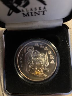 1995 Alaska goldpanner silver medallion