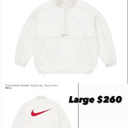 Supreme Nike RipStop Pullover White Large 