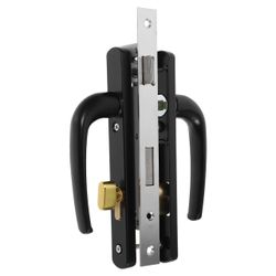 LALAFINA Black Lever Door Handles Storm Door Replacement Handle Aluminum Alloy Easy Install 2 pack