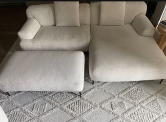 Luxury right sectional with ottoman from Article