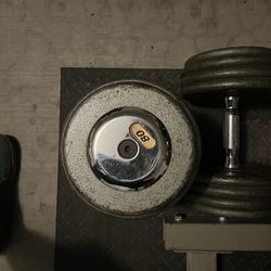 Pair of 80 lb dumbbells
