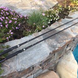 TWO (2) Powell Diesel 7’6” Medium- Heavy Ex- Fast Action 12-25 lb casting Rod 