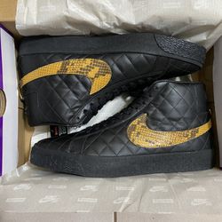 Supreme X Nike Blazer ‘Black Snakeskin’ Sz 11 - DV5078-001 - New