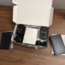 FOAOOD Security Cameras Wireless Outdoor with Solar Panel Cameras for Home Security 