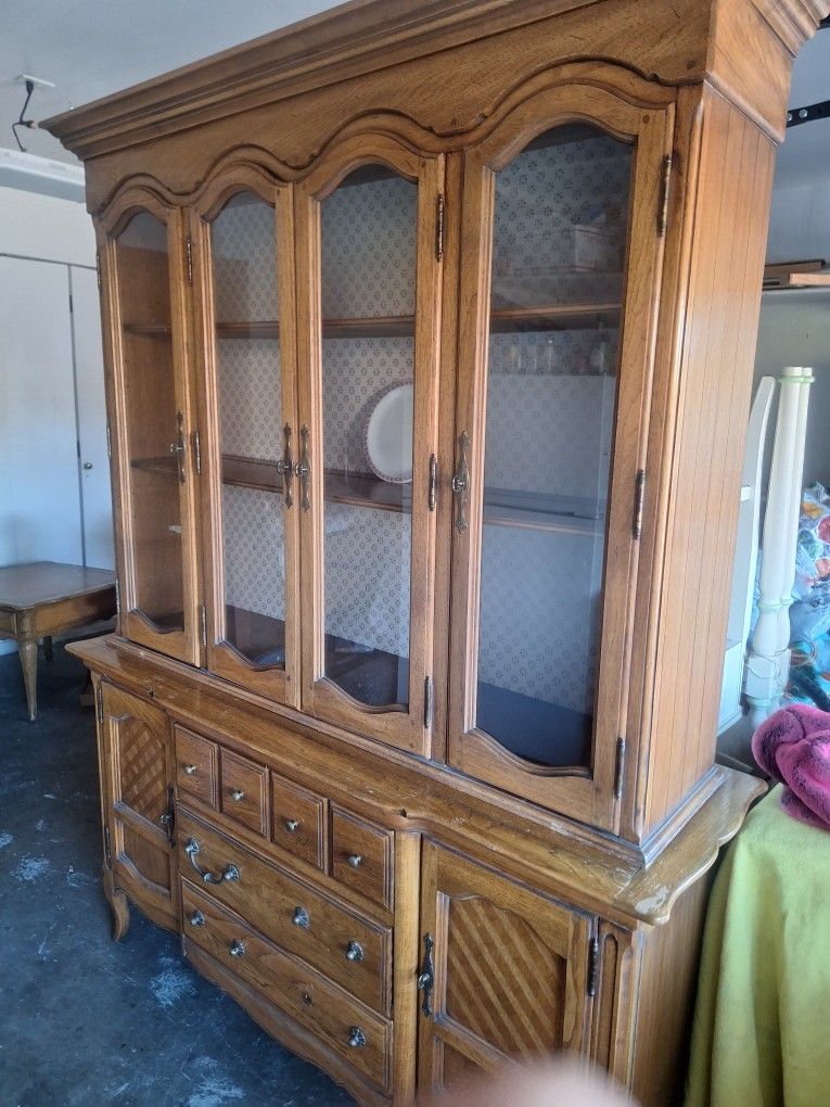 Vintage Cedar China Cabinet