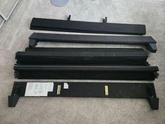 King Size Bed Frame - Grey/Black wood