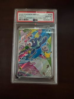 Popplio PSA 10 Gem Mint Pokemon Card #045 cards tcg