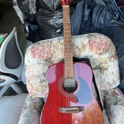 Hohner HW300G-TWR Acoustic Guitar (Wine Red) + Levy’s Padded Gig Bag – $175 OBO