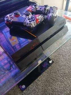 Sony PS4 Console with Two Custom Controllers