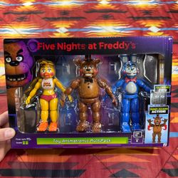 Five Nights Freddy's FNAF Jazware Toy Animatronic Multipack Freddy Chica Bonnie