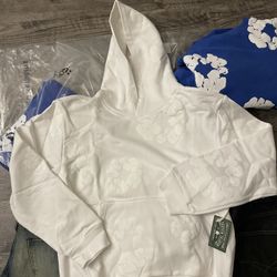 White Denim Tear Hoodie