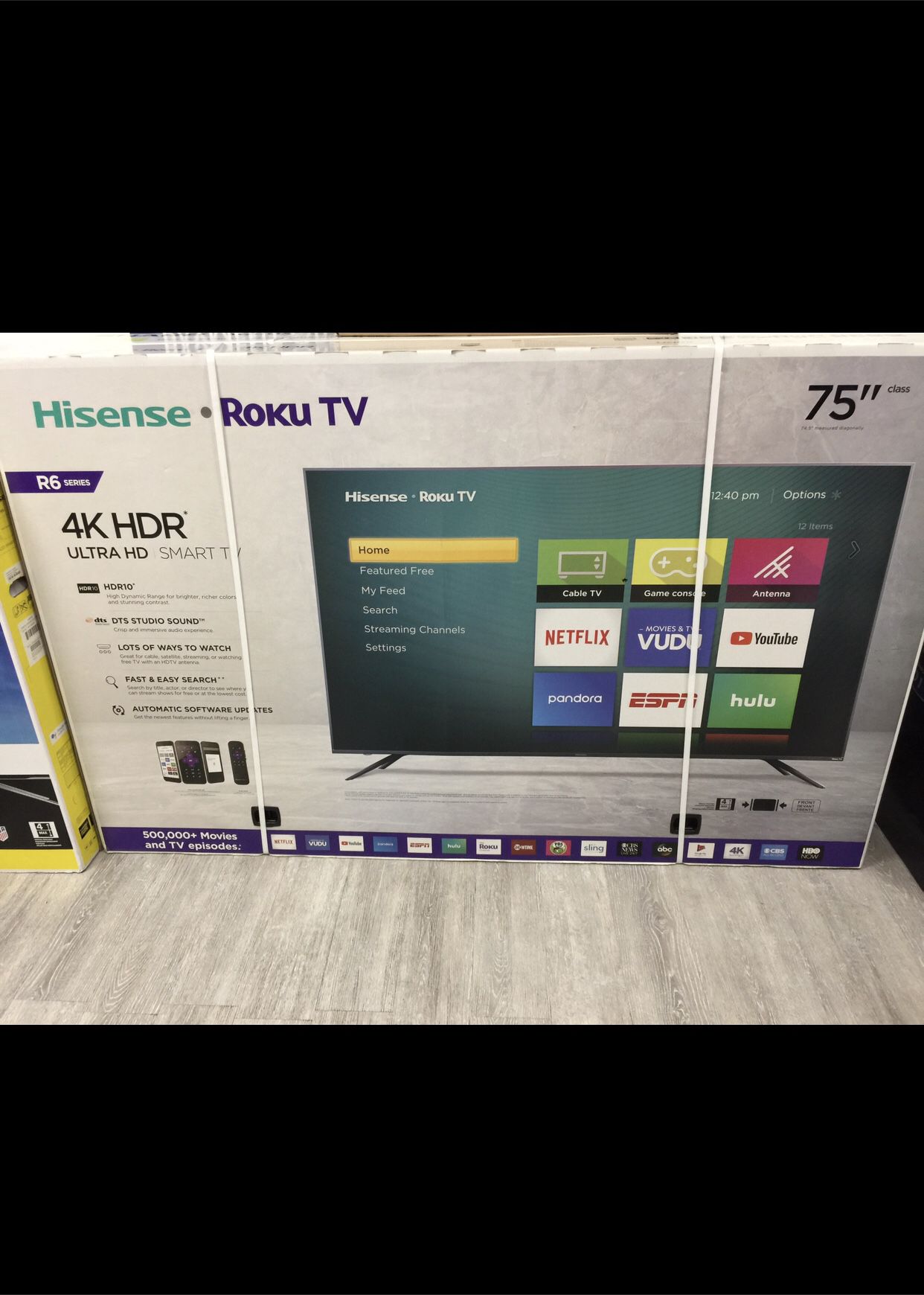75 INCH HISENSE 4K ROKU SMART TV 📺