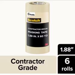 3M Scotch 1.88 in. x 60.1 Yds. Multi-Surface Contractor Grade Tan Masking Tape (6 Rolls)