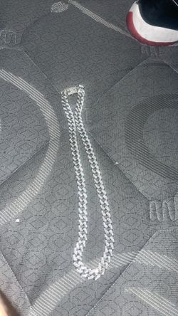 Moissanite 925 Silver Cuban link