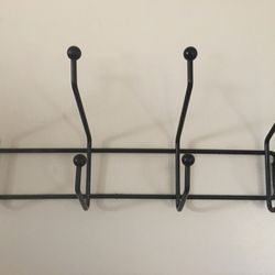 Black Wrought Iron Wall Coat Rack