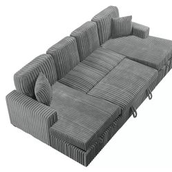 ✅️✅️4-Piece Convertible Sectional
Sleeper Sofa, Chaise Storage, Sofa Storage & USB Port✅️✅️