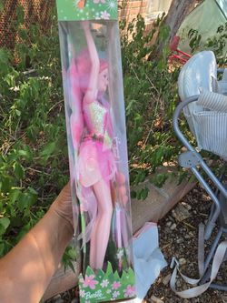 Vintage Barbie Fairytopia Pink Sparkle Fairy Doll 2003 Mattel B5734 New In Slightly Dented Box