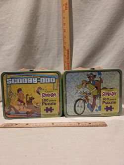 "Scooby Doo" lunch box tin/100 piece jigsaw puzzle inside, sealed, 2011 by Pressman