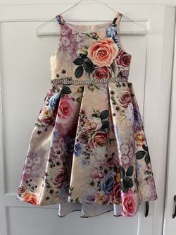 Formal Dress For Girl Red Rose Pink  Size 6 