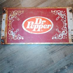2 Vintage Dr. Pepper Metal Signs 