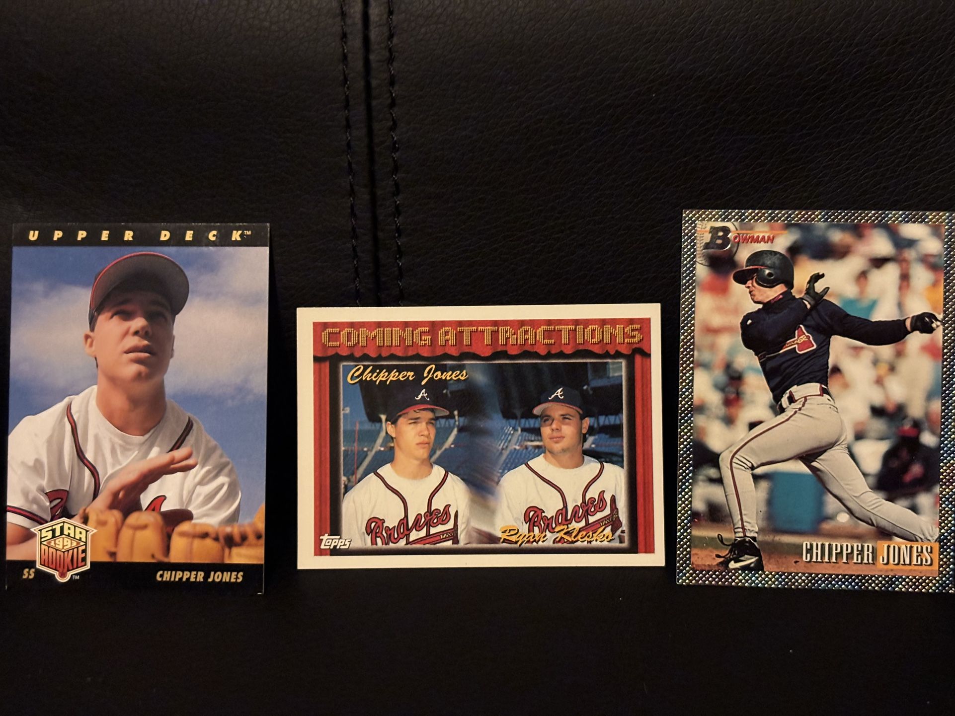 1993 Upper Deck - Chipper Jones #24 Star Rookie, Topps 777 and Bowman 347