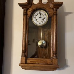 Antique Westminster Clock Solid Oak 