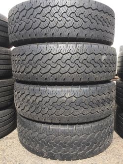 LT 245/75/17 BFGOODRICH set of used tires in great condition 225$ for 4 . Installation balance and alignment available. Road force balance available