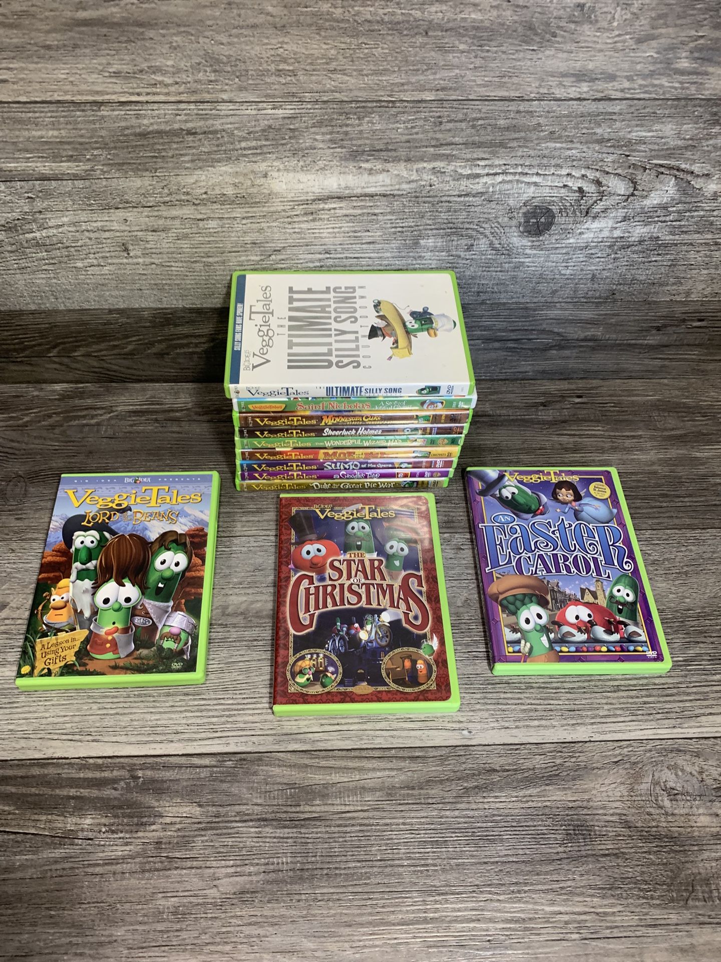 VeggieTales DVD , Christmas , Easter , Beans , Holiday , Ect. Lot Of 12 DVDS