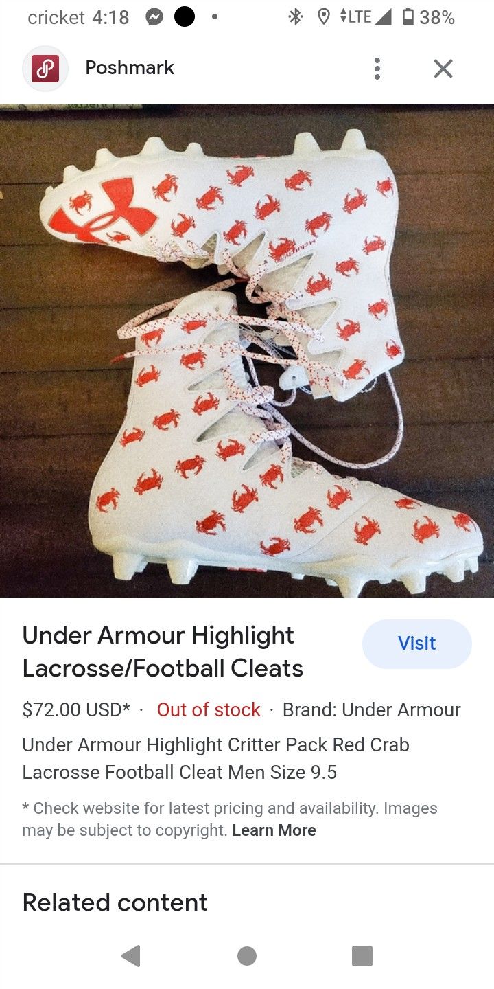 Under armour crab clearance cleats