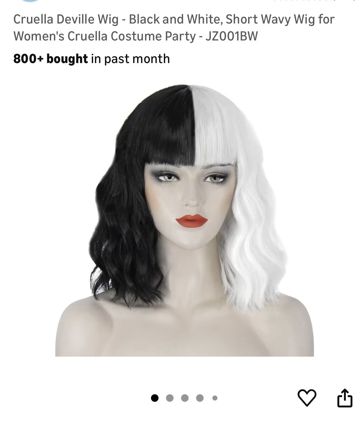 NEW Cruella Deville Wig  