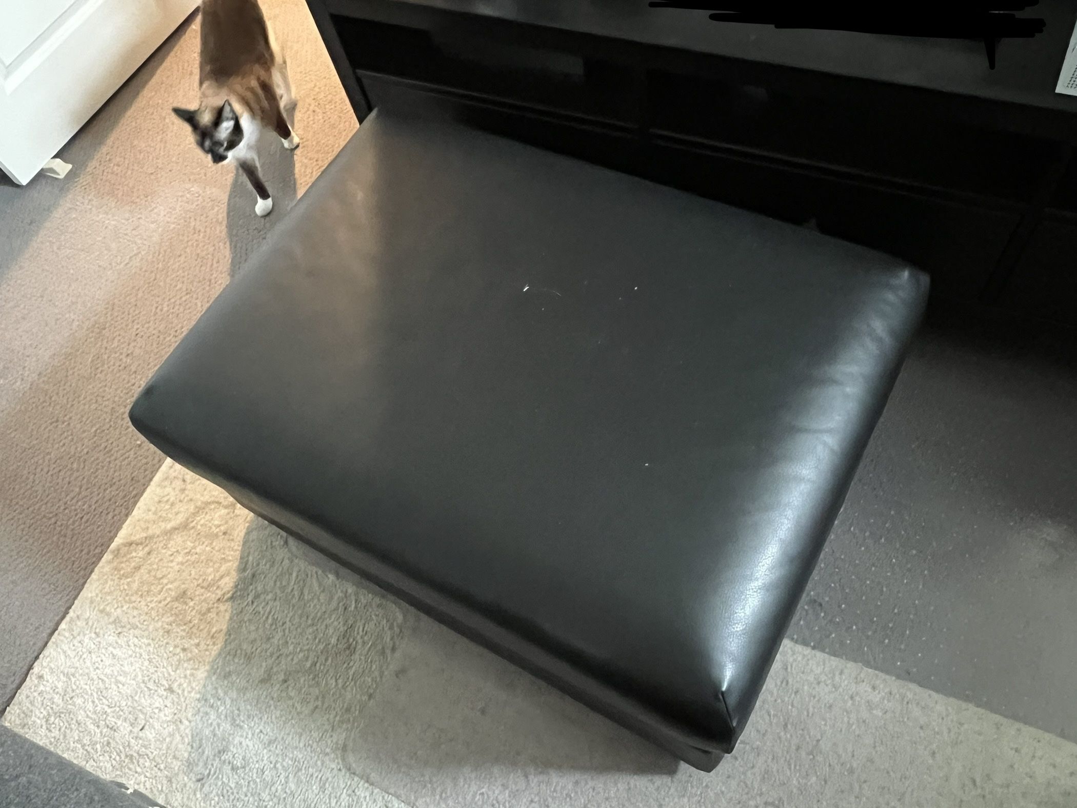 IKEA Black Ottoman With Storage