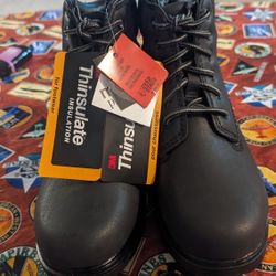 NEW W TAGS BOYS SIZE 3 Wide THINSULATE DEER STAGS BLACK BOOTS MAKE OFFER