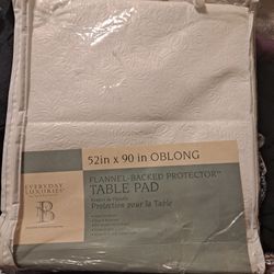 Flannel Backed Protector Table Pad 52 In X 90 In OBLONG-$22.00