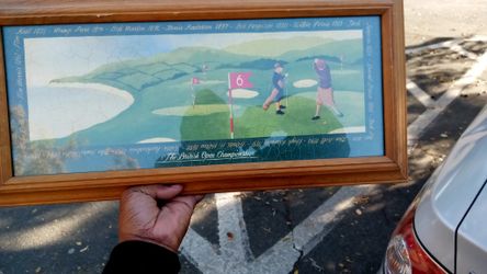 British golf open original paint asking 20