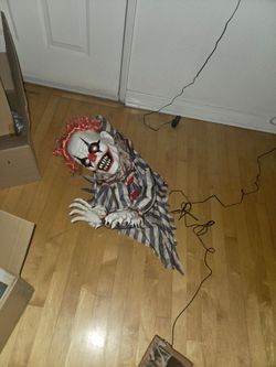 Animated Halloween Clown Prop with Power Cord