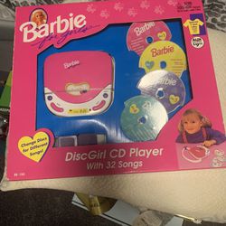 1995 Barbie DiscGirl CD Player With 32 Songs 