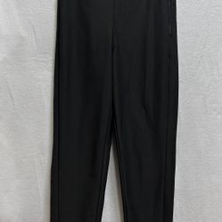 HFX Women Black Winter Tech Legging Pant S Zippered Pockets Pull On Tapered Leg