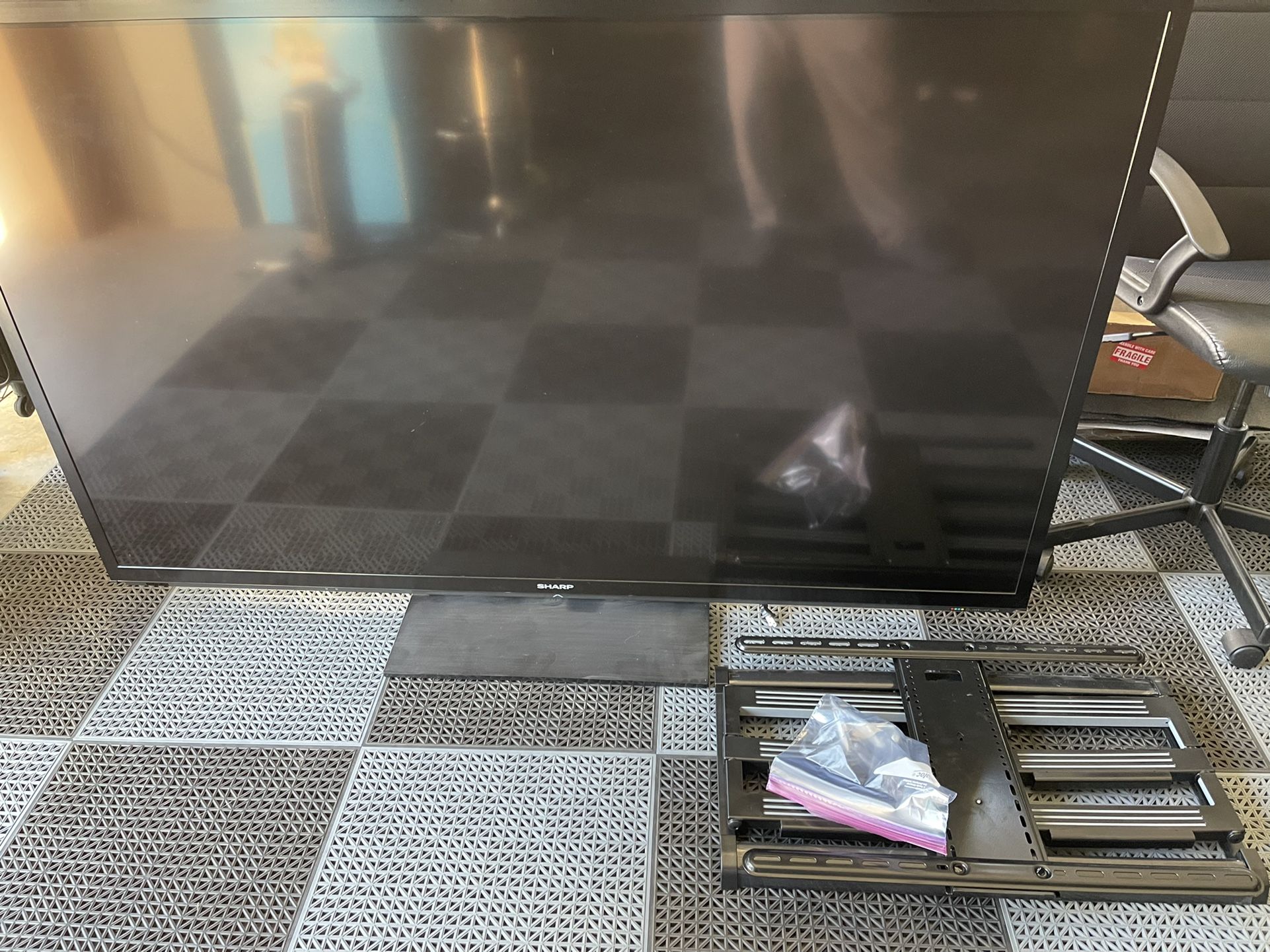 Sharp 70 Inch LCD TV and Wall Mount For Sale