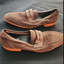 LIGHTLY USED DINO BIGIONI SUEDE  Size 43 - Mens 10-Made In Italy Like New
