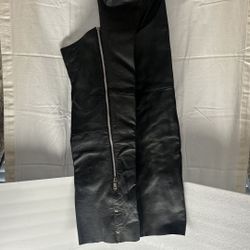 X Element advanced motorcycle gear leather chaps size 38 Black-Reduced Again 