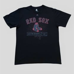 Boston Red Sox black and red vintage majestic baseball T shirt Size XL