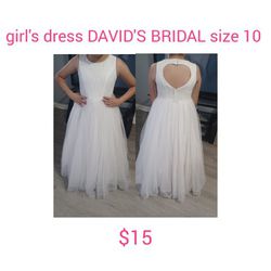 Girl David's Bridal Dress Size 10