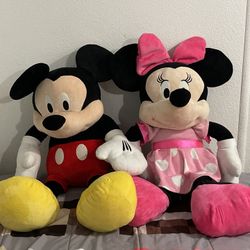 Disney Mickey Mouse And Minnie Mouse 36-inch Jumbo 