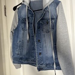 Comfy Cute Jean Sweatshirt Jacket 