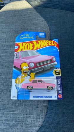 Homer Simpson pink car Hot wheels
