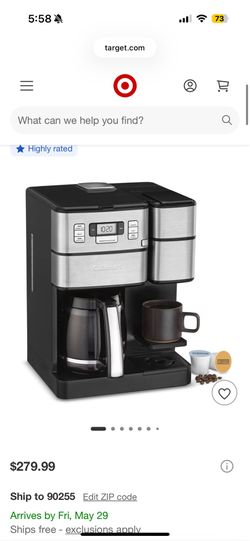 Cuisinart Combo 12 Cup and Single-Serve Grind and Brew Coffee Center